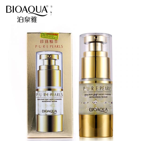 BioAqua Pure Pearls pearl eye cream-gel against dark circles